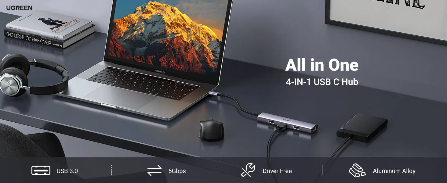 موزع Ugreen USB-C ‏4 في 1 - Thumbnail 7