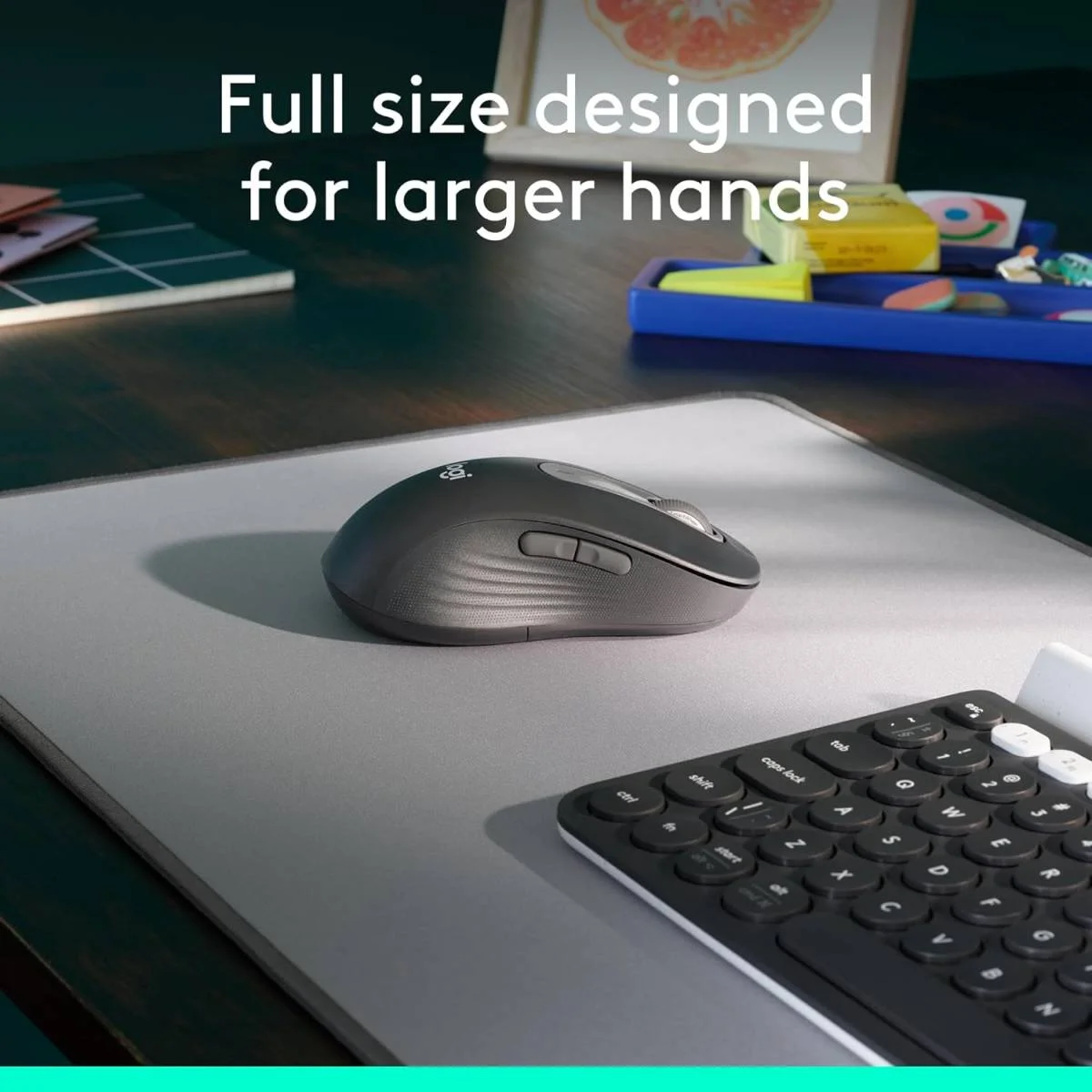 Logitech Signature M650 L Left-Handed Wireless Mouse, Large, Graphite, 2-Year Battery - Thumbnail 9