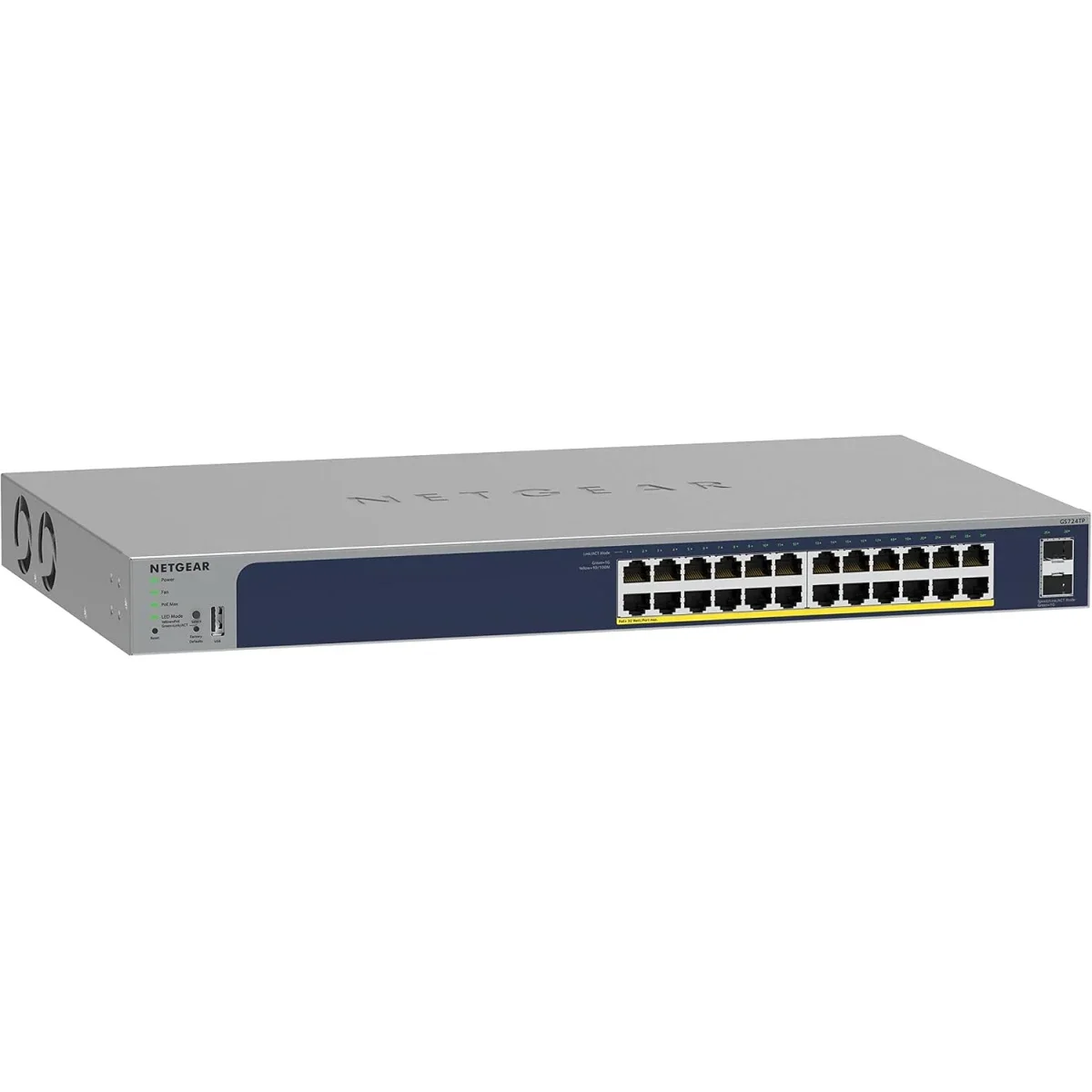 سويتش ذكي NETGEAR ProSafe GS724TP جيجابت PoE بـ 24 منفذ و2 منفذ SFP كومبو