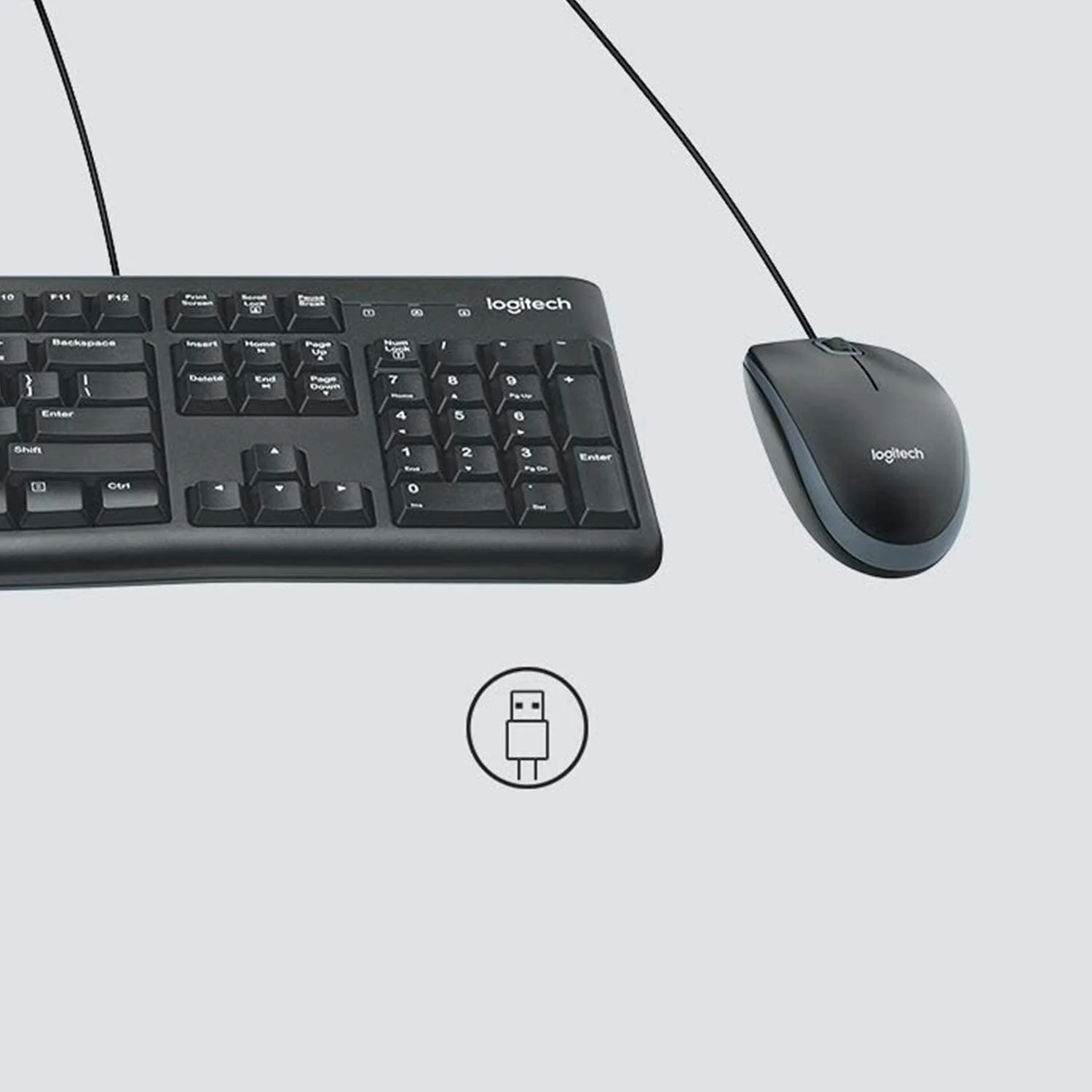Logitech MK120 Corded Keyboard and Mouse Combo - Thumbnail 4