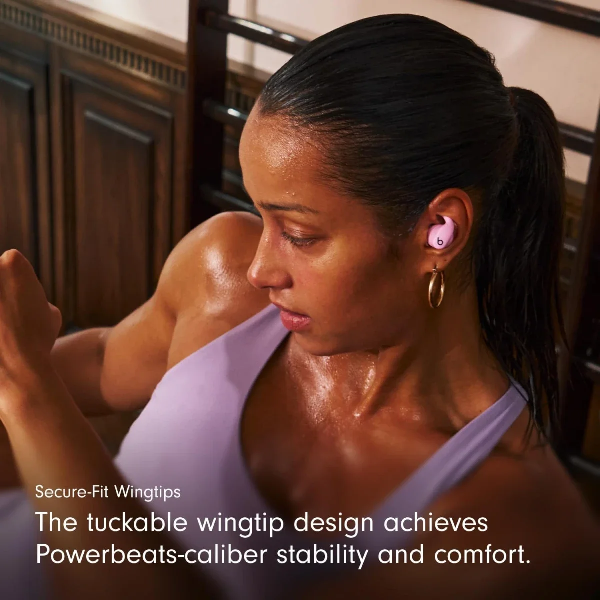 سماعات أذن رياضية Beats Powerbeats Fit لاسلكية بعزل الضوضاء - وردي Power Pink - Thumbnail 5
