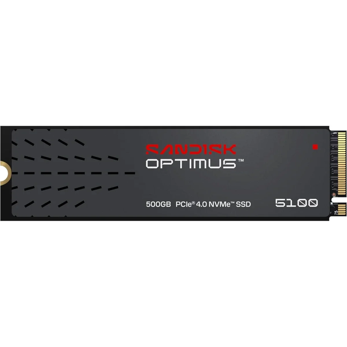 وحدة تخزين SSD داخلية SanDisk Optimus 5100 بسعة 500GB وواجهة M.2 2280 PCIe Gen4 NVMe بسرعة تصل إلى 6,600MB/s