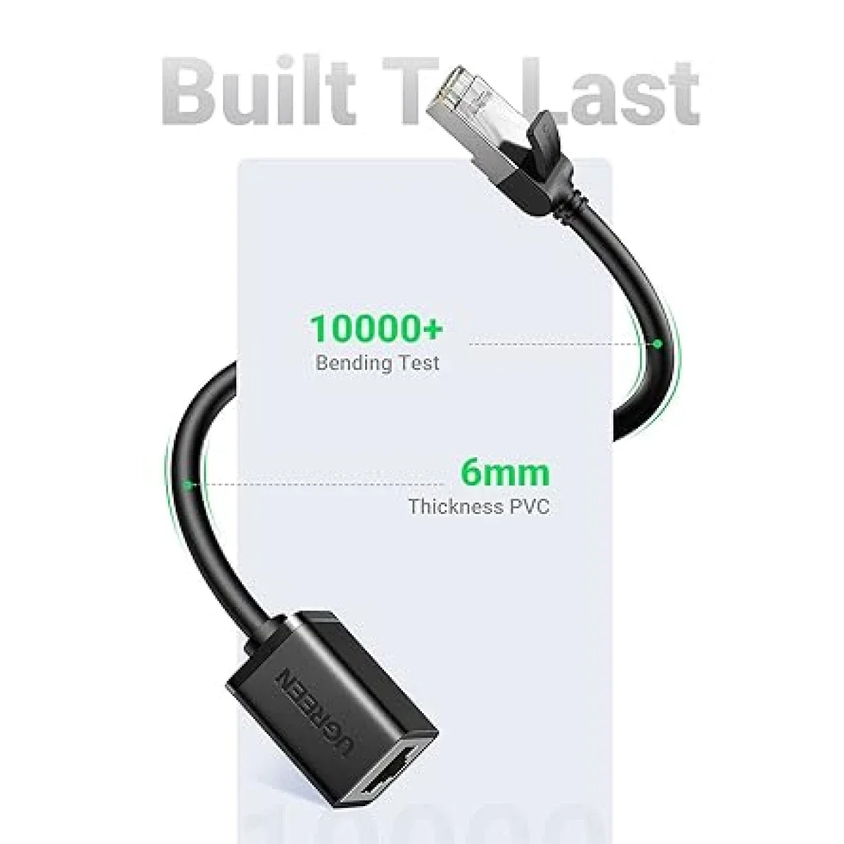 Ugreen Cat 6 F/UTP RJ45 Male to Female Ethernet Extension Cable 2m - Thumbnail 5