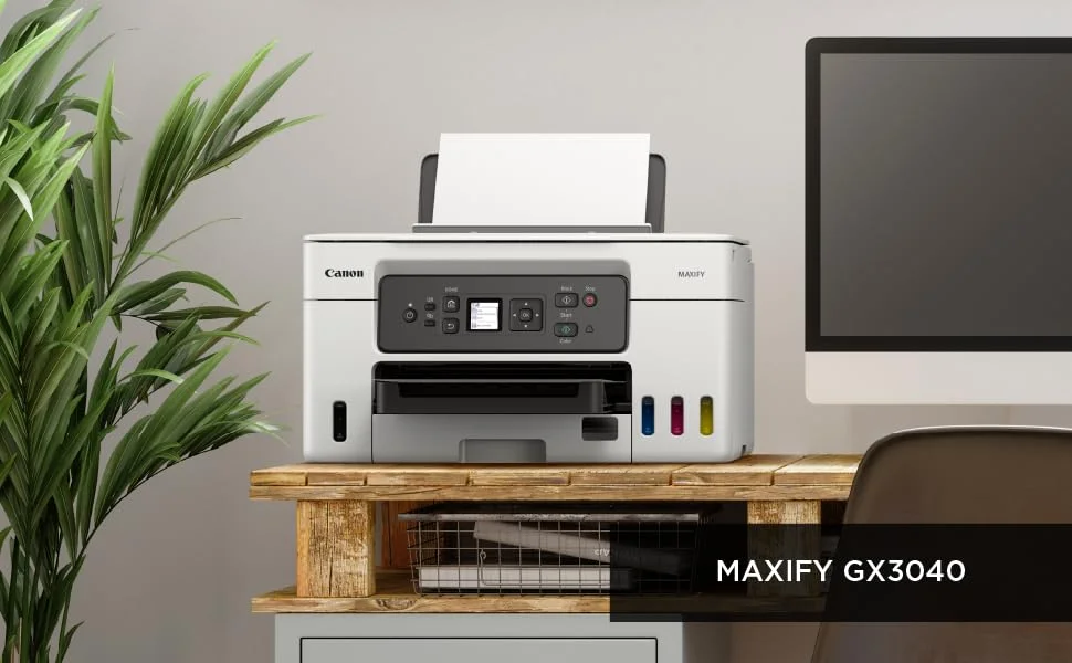 طابعة Canon MAXIFY GX3040 لاسلكية 3 في 1 بخزان حبر قابل لإعادة التعبئة - أبيض - Thumbnail 14