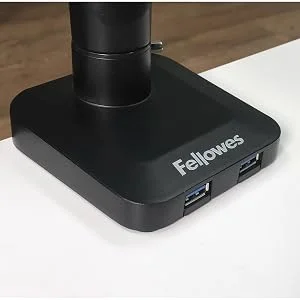 ذراع شاشة مزدوج قابل للتعديل Fellowes Platinum Series - أسود - Thumbnail 10