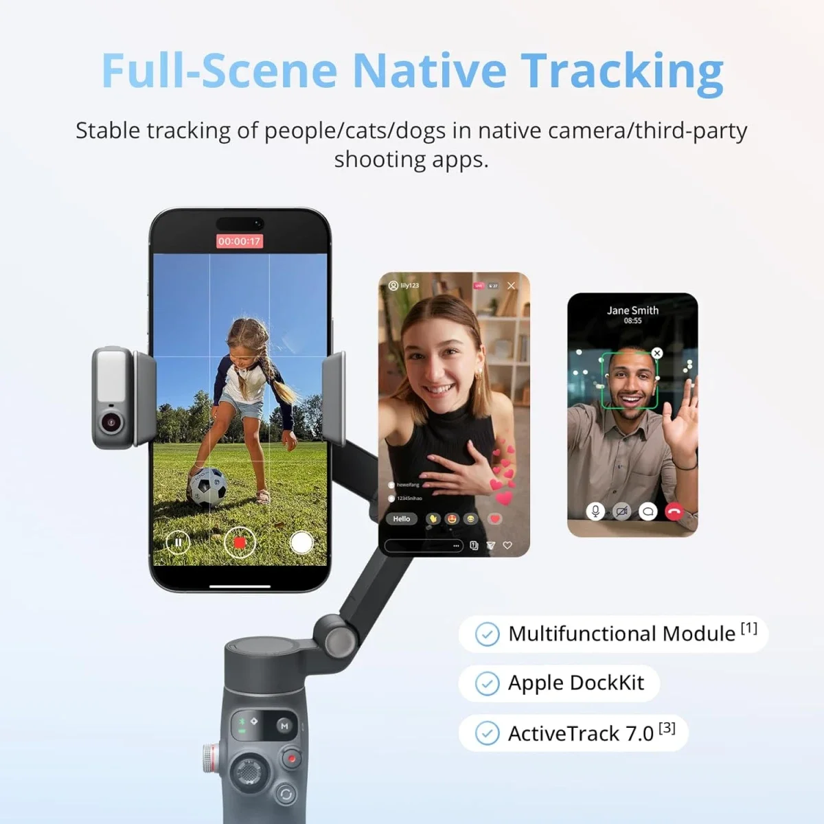 DJI Osmo Mobile 8 Phone Gimbal Stabilizer with AI Tracking, 360° Pan and 10-Hour Battery - Thumbnail 2