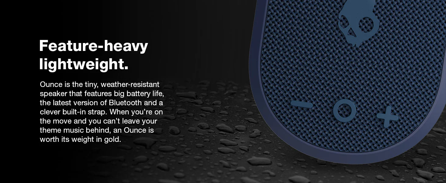 مكبر صوت محمول صغير لاسلكي Skullcandy Ounce بلوتوث، أحمر - Image 8