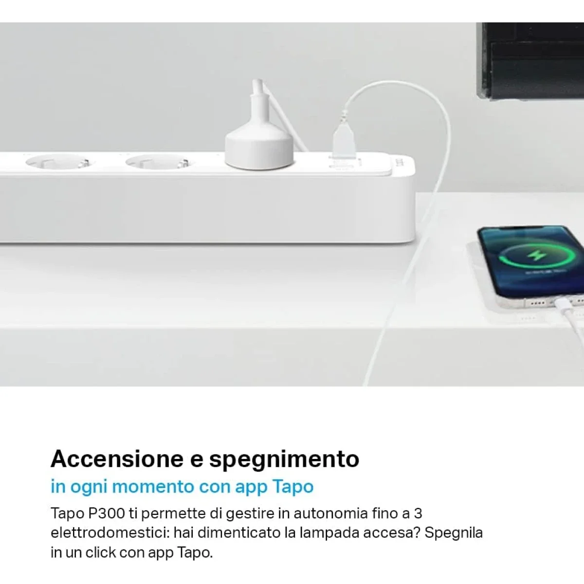 مشترك كهرباء ذكي TP-LINK Tapo P300 بتقنية Wi-Fi مع 3 منافذ و3 منافذ USB - Thumbnail 3