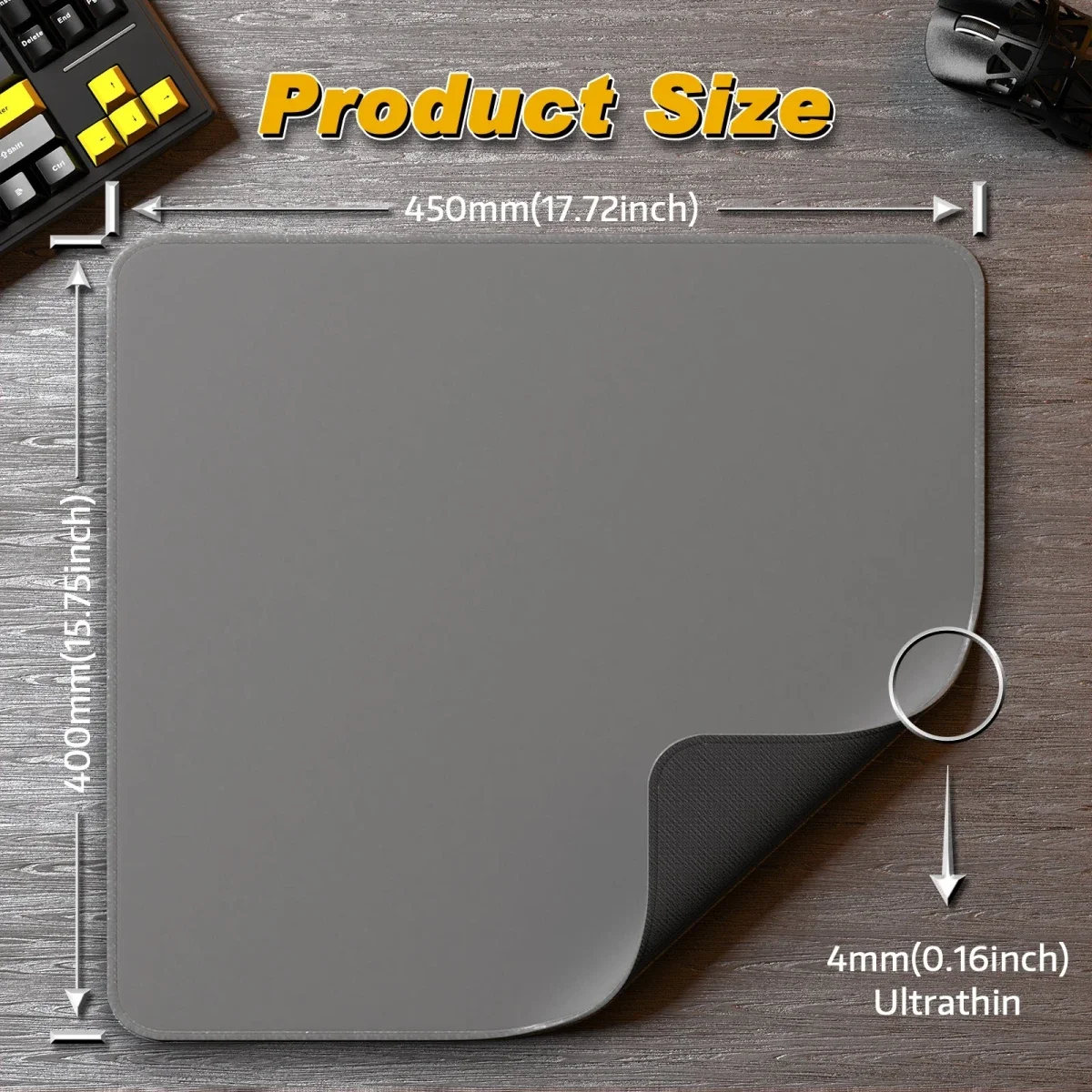 ماوس باد ألعاب ATTACK SHARK CM02 للرياضات الإلكترونية رمادي 450 × 400 × 4 مم - Image 10