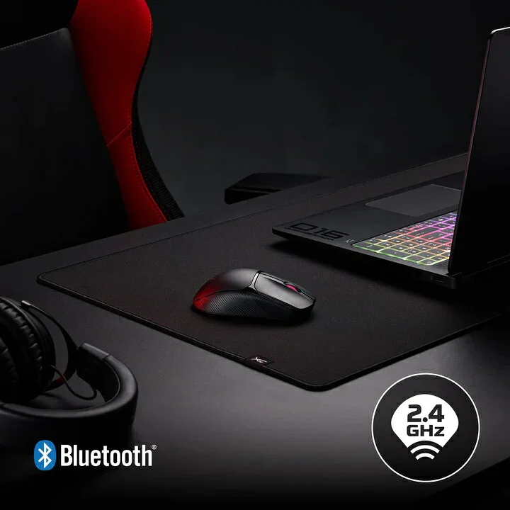 ماوس ألعاب HyperX Pulsefire Fuse لاسلكي وبلوتوث، 75 جم، حتى 850 ساعة، 12000 DPI، أسود - Thumbnail 14