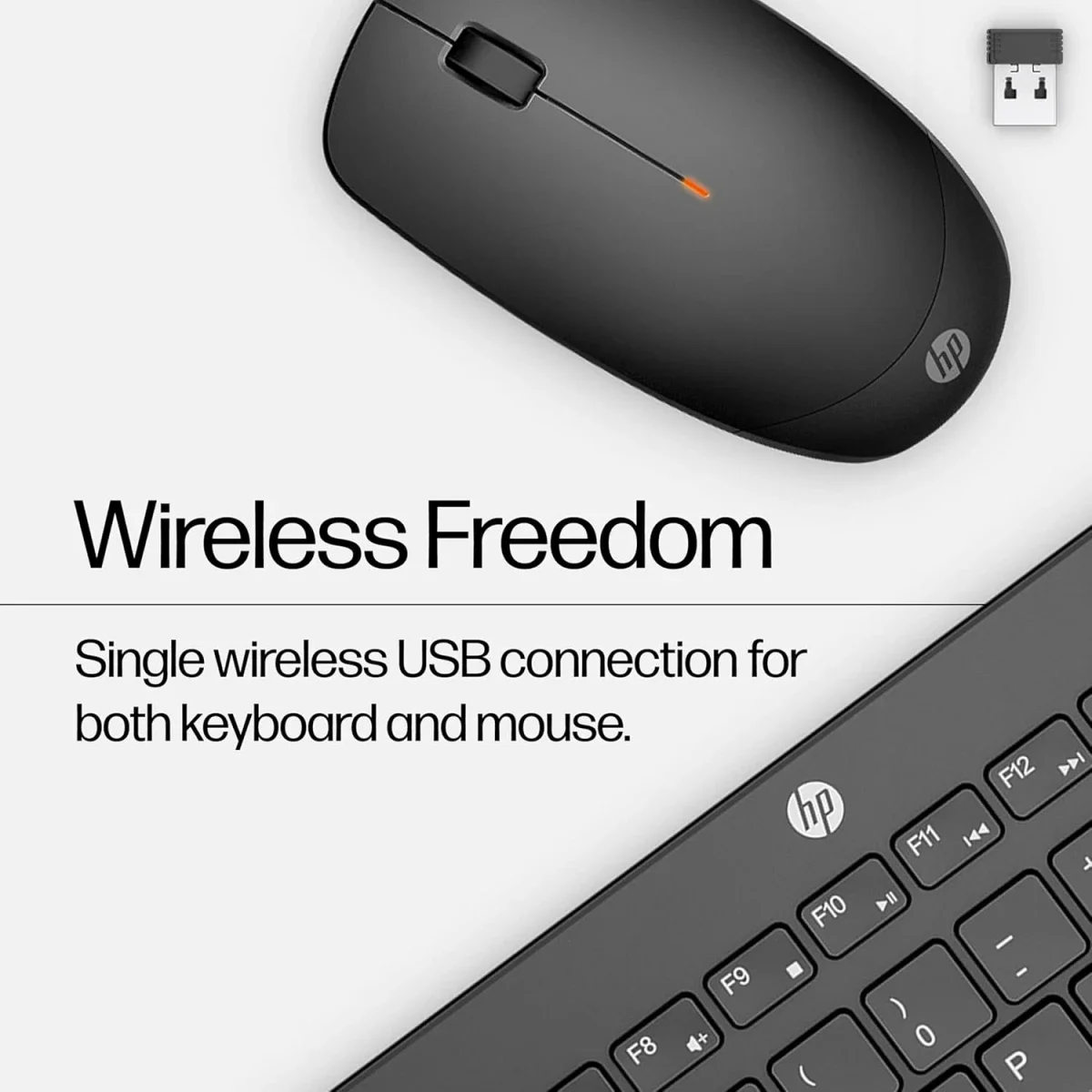 مجموعة لوحة مفاتيح وفأرة لاسلكية HP 235 بتخطيط عربي/إنجليزي 2.4 جيجاهرتز أسود - Image 4