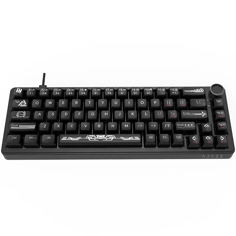 AJAZZ AK690 Wired Mechanical Gaming Keyboard – Maillard MC Switch, RGB DIY, Half-Transparent Black - Image 3