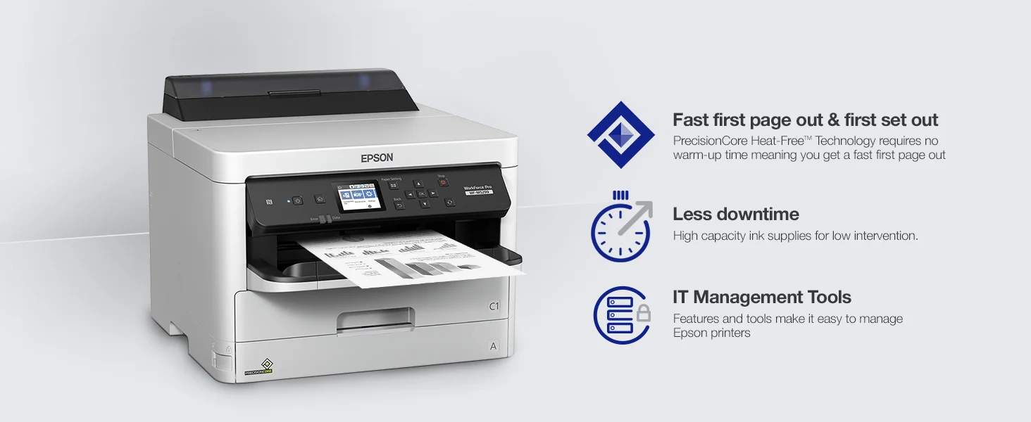 EPSON WorkForce Pro WF-M5299DW Monochrome Wireless Duplex Workgroup Inkjet Printer - Thumbnail 7