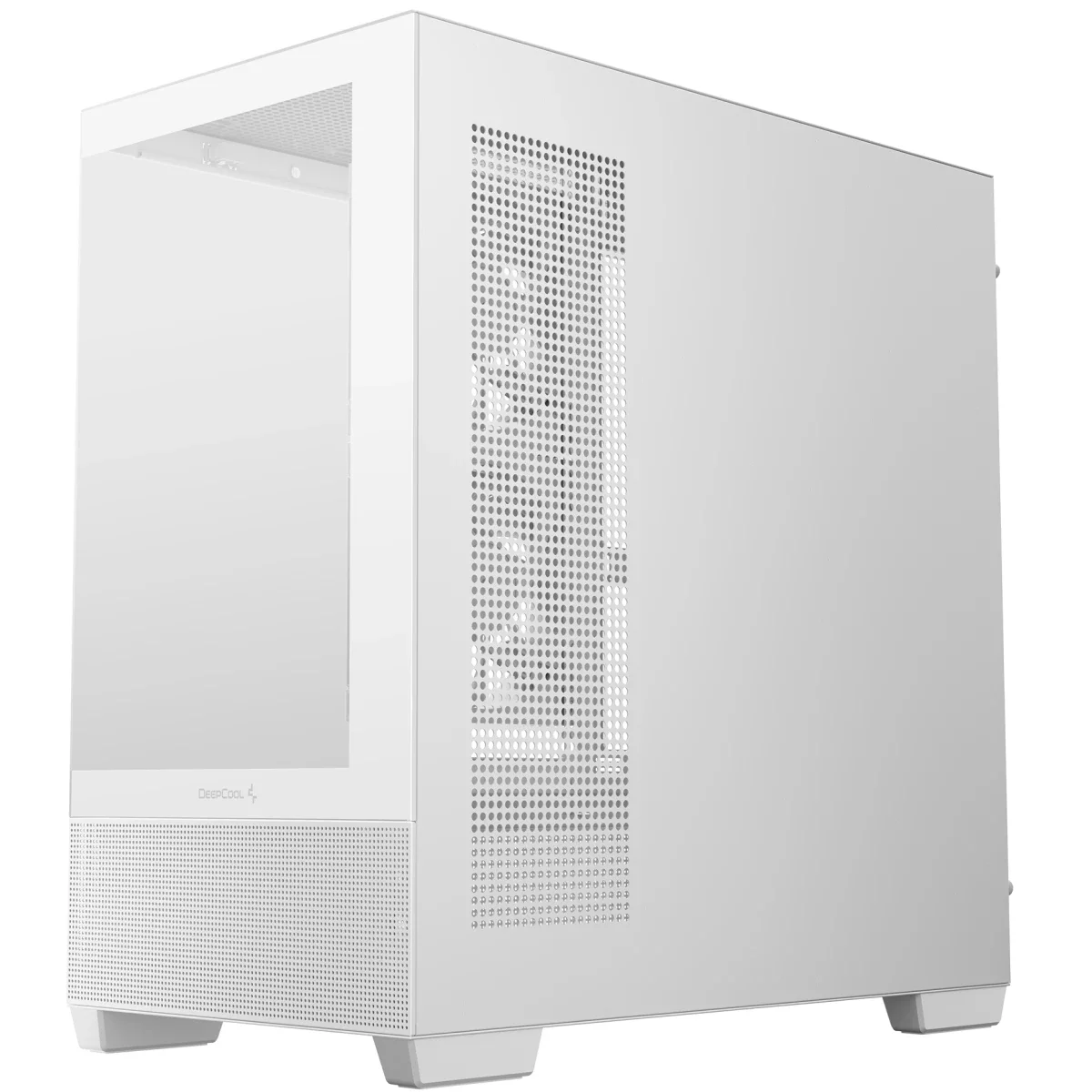 هيكل كمبيوتر DeepCool CG380 3F بانورامي ATX ميد تاور مع 3 مراوح ARGB مثبتة مسبقًا، دعم ردياتير 360mm + 240mm، أبيض - Thumbnail 5