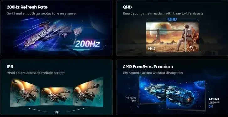 Samsung Odyssey G5 FG532 27-inch Gaming Monitor IPS QHD 200Hz 1ms - Image 4
