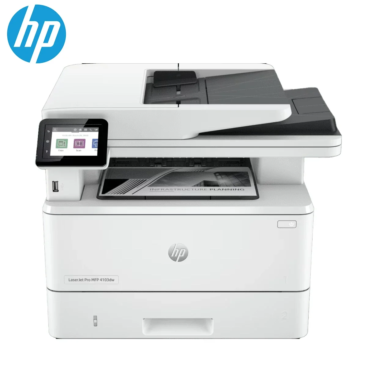 طابعة ليزر متعددة الوظائف HP LaserJet Pro MFP 4103dw أحادية اللون (2Z627A)