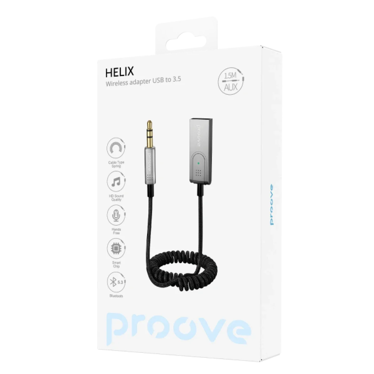 مرسل FM للسيارة Proove Helix بلوتوث مع شحن USB وميكروفون - Image 3