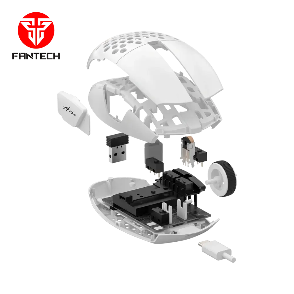 Fantech Aria XD7 Super Lightweight Gaming Mouse - White - Thumbnail 5