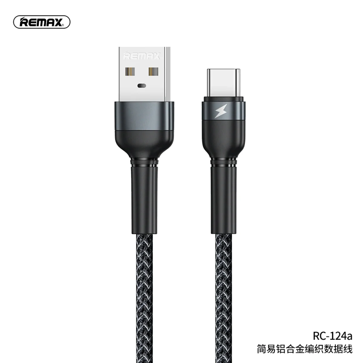 Remax Jany RC-124a Braided Aluminum Alloy Type-C Data Cable