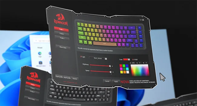 Redragon K709 NOVA 65% Wired RGB Mechanical Gaming Keyboard, 68 Keys, White - Thumbnail 13