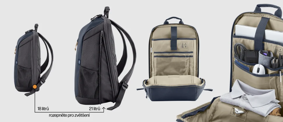 حقيبة ظهر لابتوب HP Travel 18 Liter مقاس 15.6 إنش - Iron Gray - Image 14