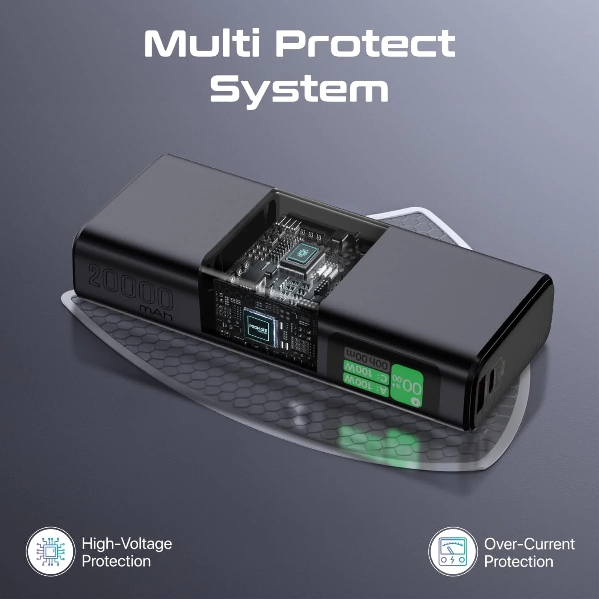 باور بانك Promate Titan-130 بسعة 20000mAh وقدرة 130W للابتوب والموبايل - Image 7