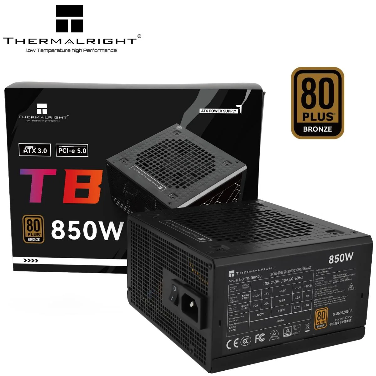 Thermalright TB-850 850W 80 Plus Bronze ATX 3.1 Power Supply