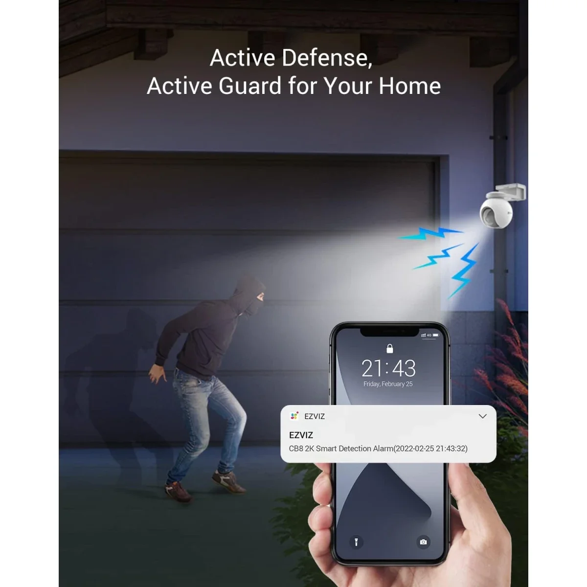 كاميرا مراقبة خارجية Ezviz CS-HB8 بدقة 4MP و2K+ تعمل عبر Wi‑Fi وبطارية - Image 8