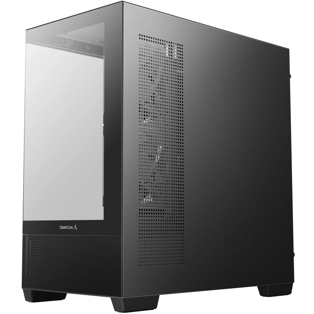 هيكل كمبيوتر DeepCool CG380 3F بانورامي ATX ميد تاور مع 3 مراوح ARGB مثبتة مسبقًا، دعم رديتر 360mm + 240mm، أسود - Thumbnail 4