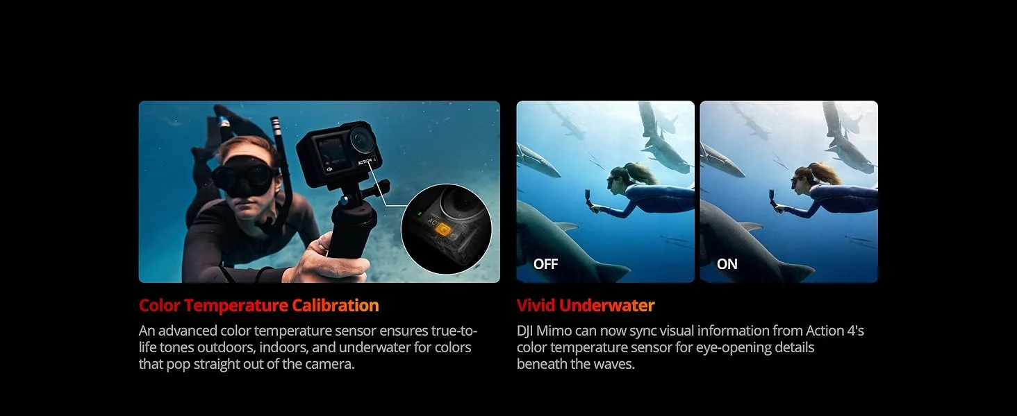 كاميرا أكشن DJI Osmo Action 4 Adventure Combo مقاومة للماء 4K/120fps - Thumbnail 14