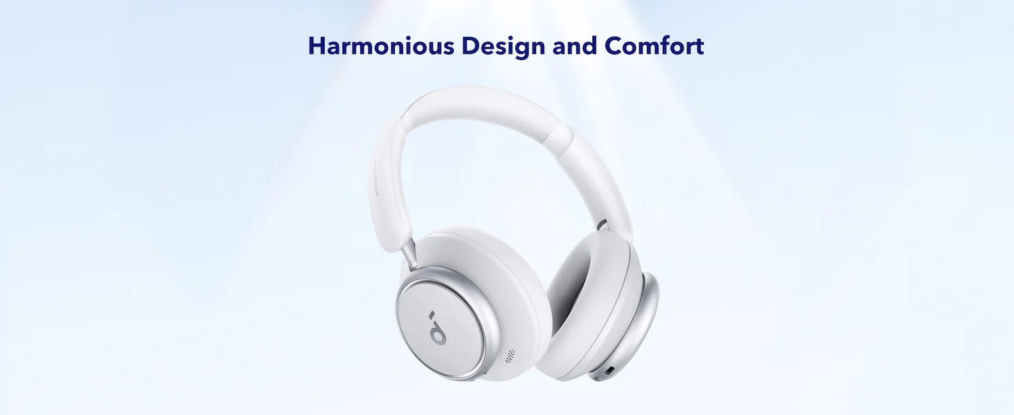 سماعات Anker Soundcore Space Q45 بعزل ضوضاء تكيفي ANC، تشغيل 50 ساعة، أبيض - Thumbnail 17