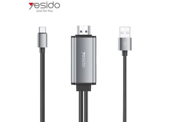 كيبل فيديو YESIDO HM02 من Type-C إلى HDMI بطول 2 متر 4K 60Hz - Image 5