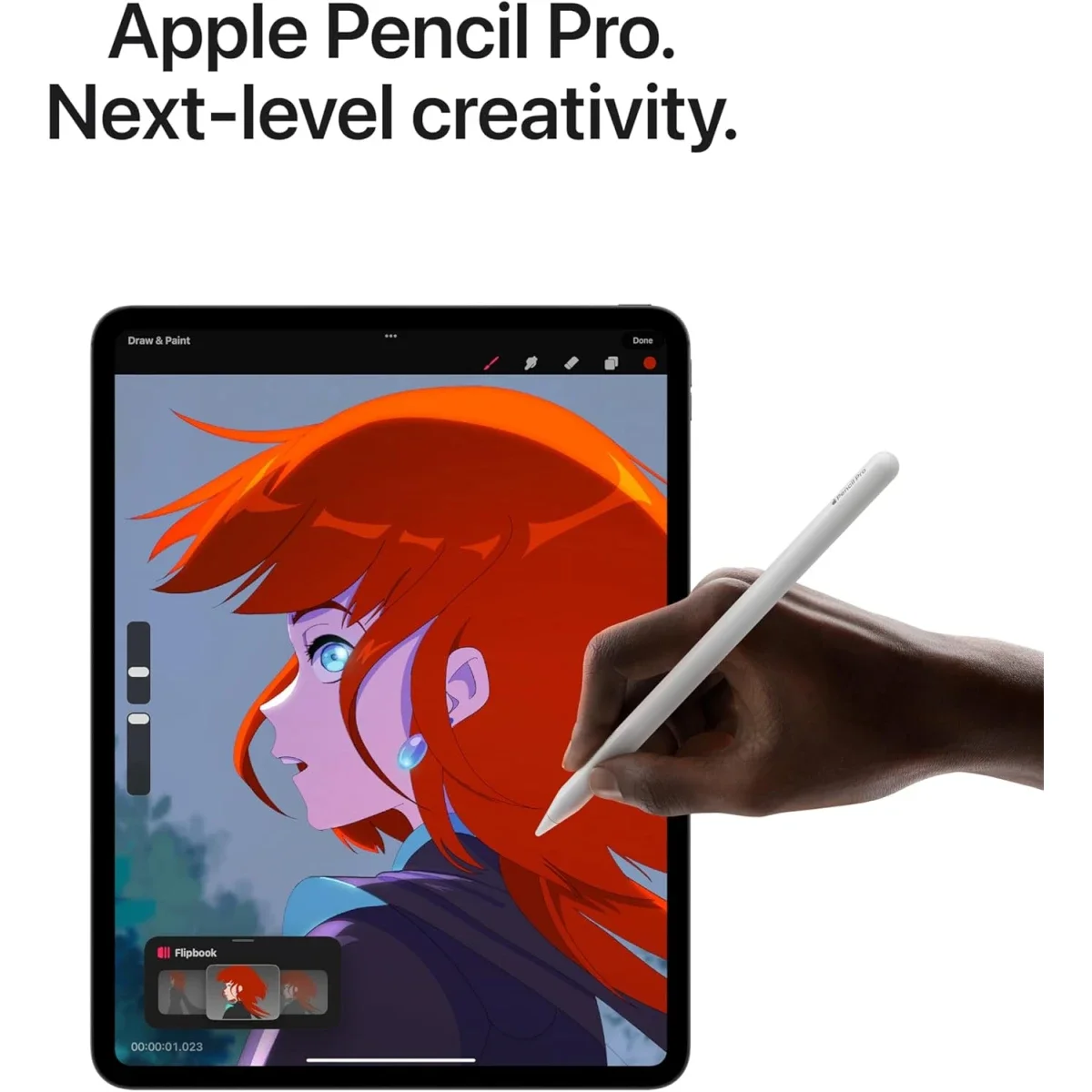 قلم Apple Pencil Pro لأجهزة iPad مع حساسية الميل والضغط والشحن المغناطيسي - Thumbnail 5