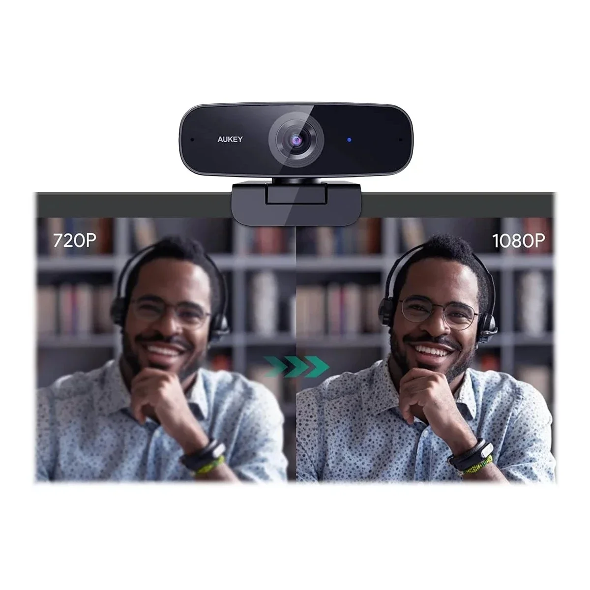 AUKEY PC-W3 Impression 1080p Full HD USB Webcam with Dual Stereo Microphones - Image 2