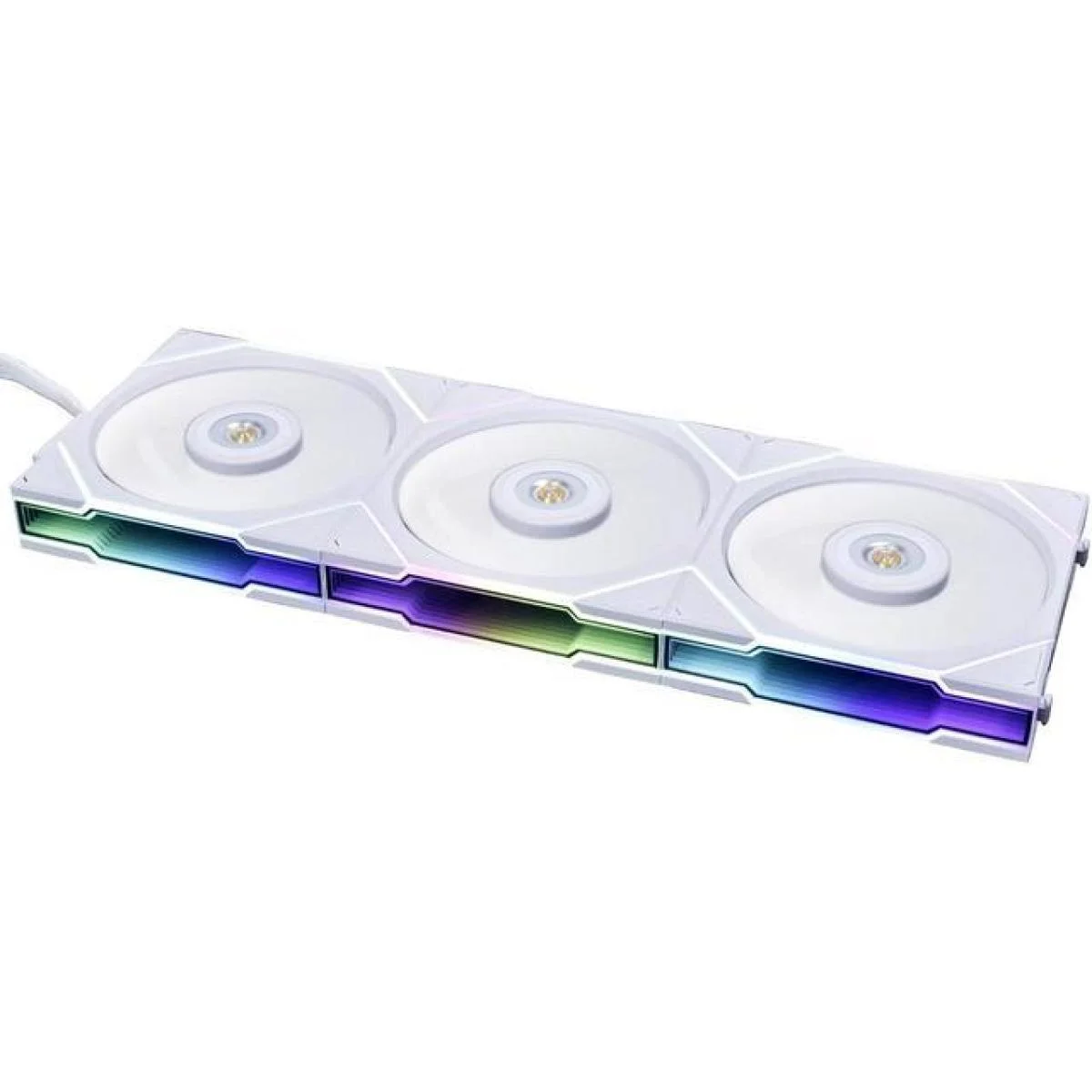 مراوح كيس LIAN LI UNI Fan TL120 ثلاثية باللون الأبيض ARGB 120 مم PWM مع وحدة تحكم