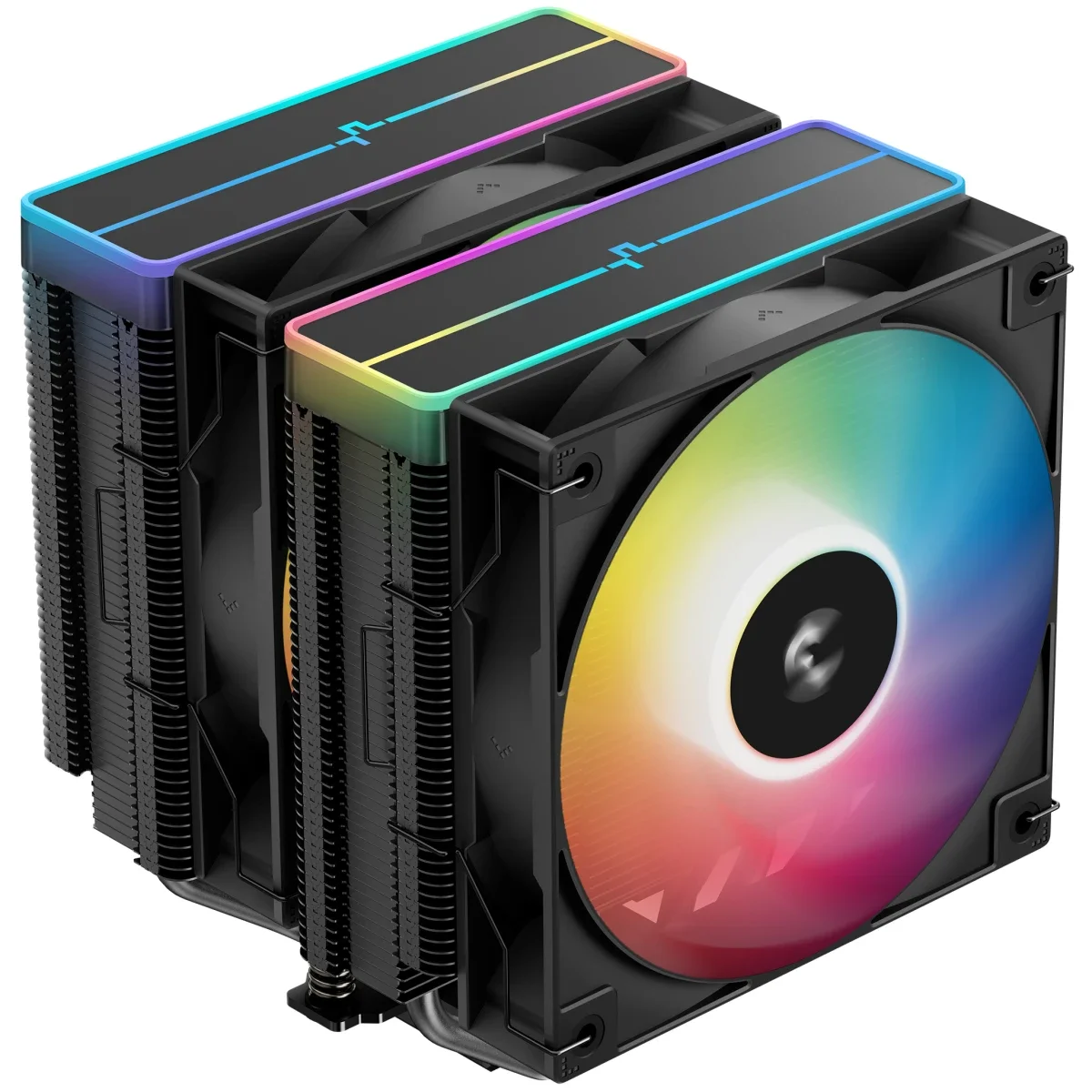 مبرد هوائي للمعالج DeepCool AG620 ARGB V2 بقدرة 260 واط TDP ومروحتي 120mm PWM أسود - Image 2