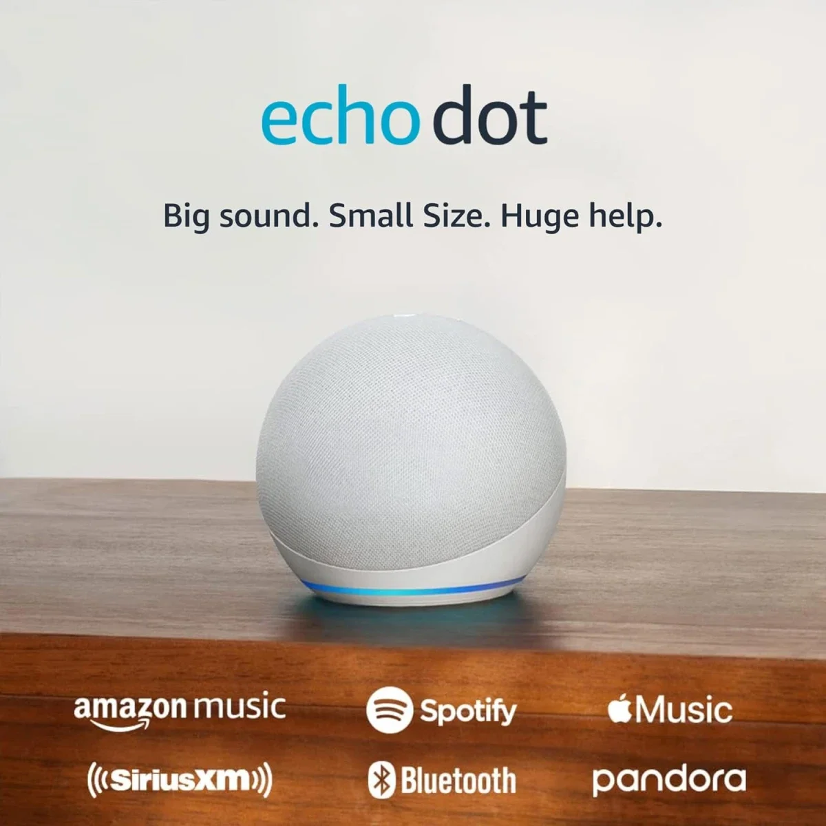 Amazon Echo Dot (5th Gen) Smart Speaker with Alexa, Glacier White - Image 2