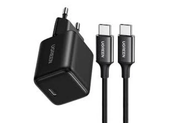 شاحن جداري Ugreen X517 Nexode سريع 25 واط GaN USB-C مع كابل USB-C بطول 1 متر وقابس أوروبي - Thumbnail 2