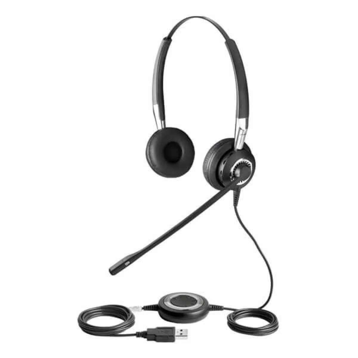 سماعة رأس Jabra BIZ 2400 Duo NC USB بميكروفون عازل للضوضاء وUSB-A أسود 2499-823-104
