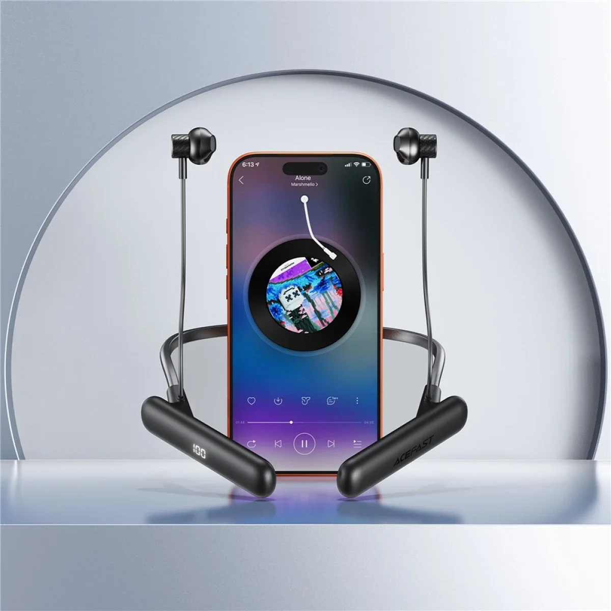 سماعات رقبة لاسلكية ACEFAST N8 مع شاشة LED ومقاومة ماء IPX4 - Image 7