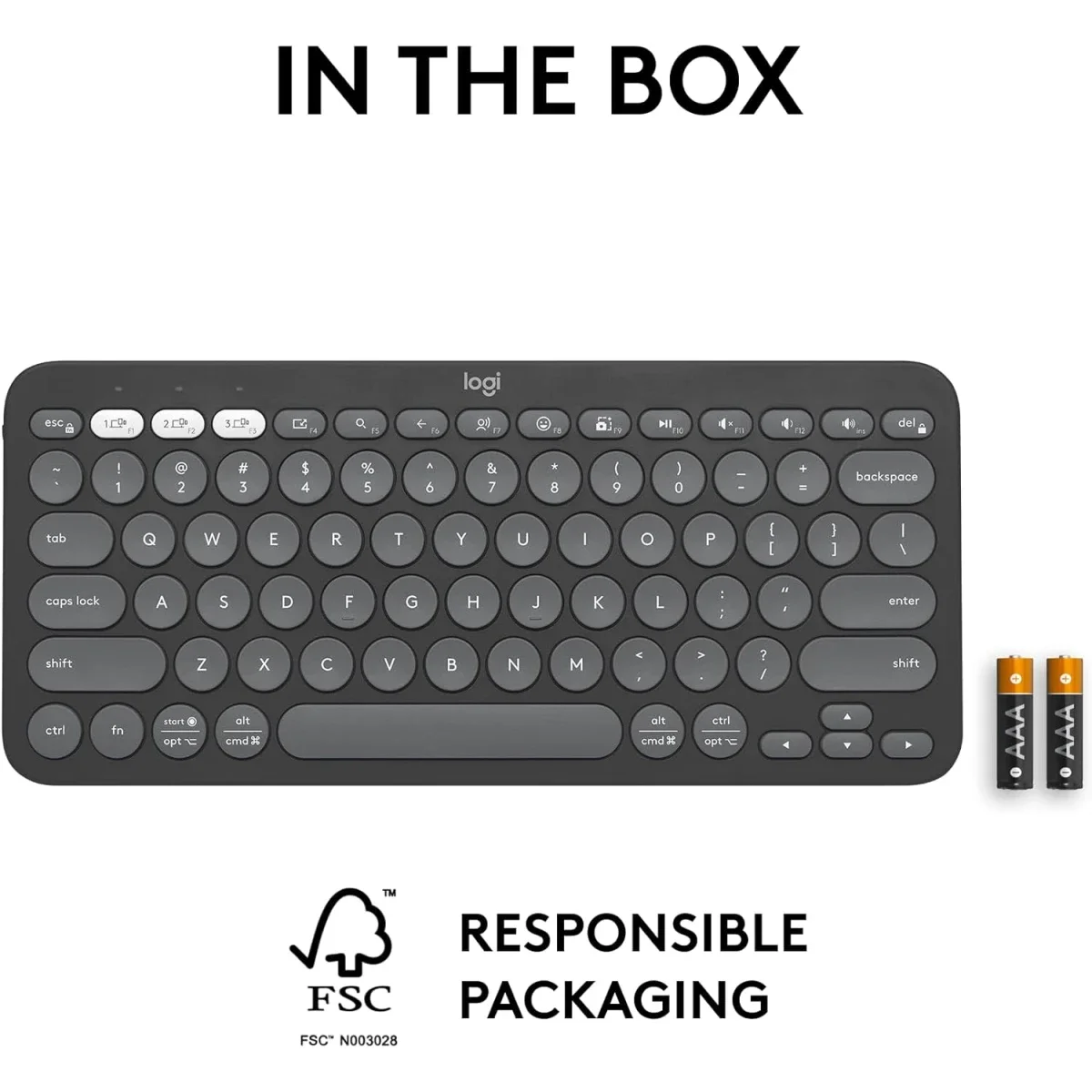 كيبورد Logitech Pebble Keys 2 K380s لاسلكي بلوتوث عربي/إنجليزي - Thumbnail 7