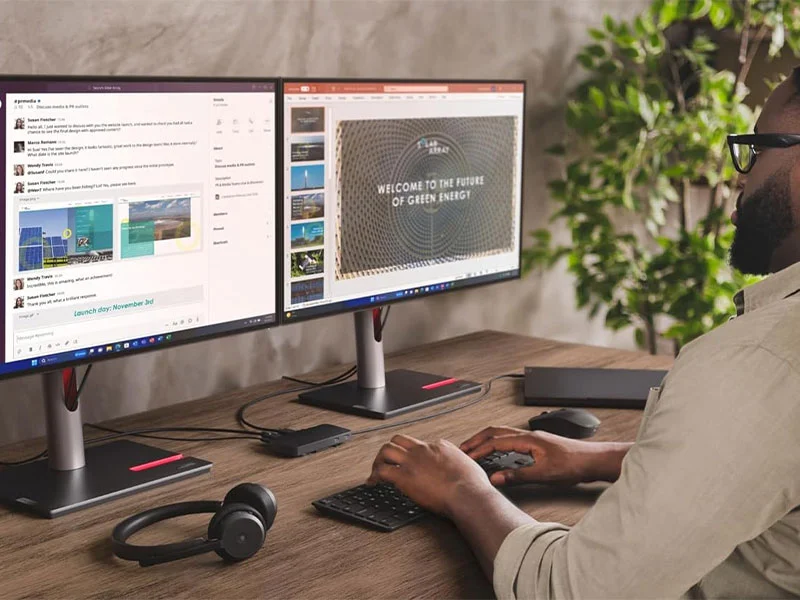محطة إرساء Lenovo USB-C محمولة بشاشتين مع DP 1.4 وHDMI 2.0 وشحن 65 واط - Image 12