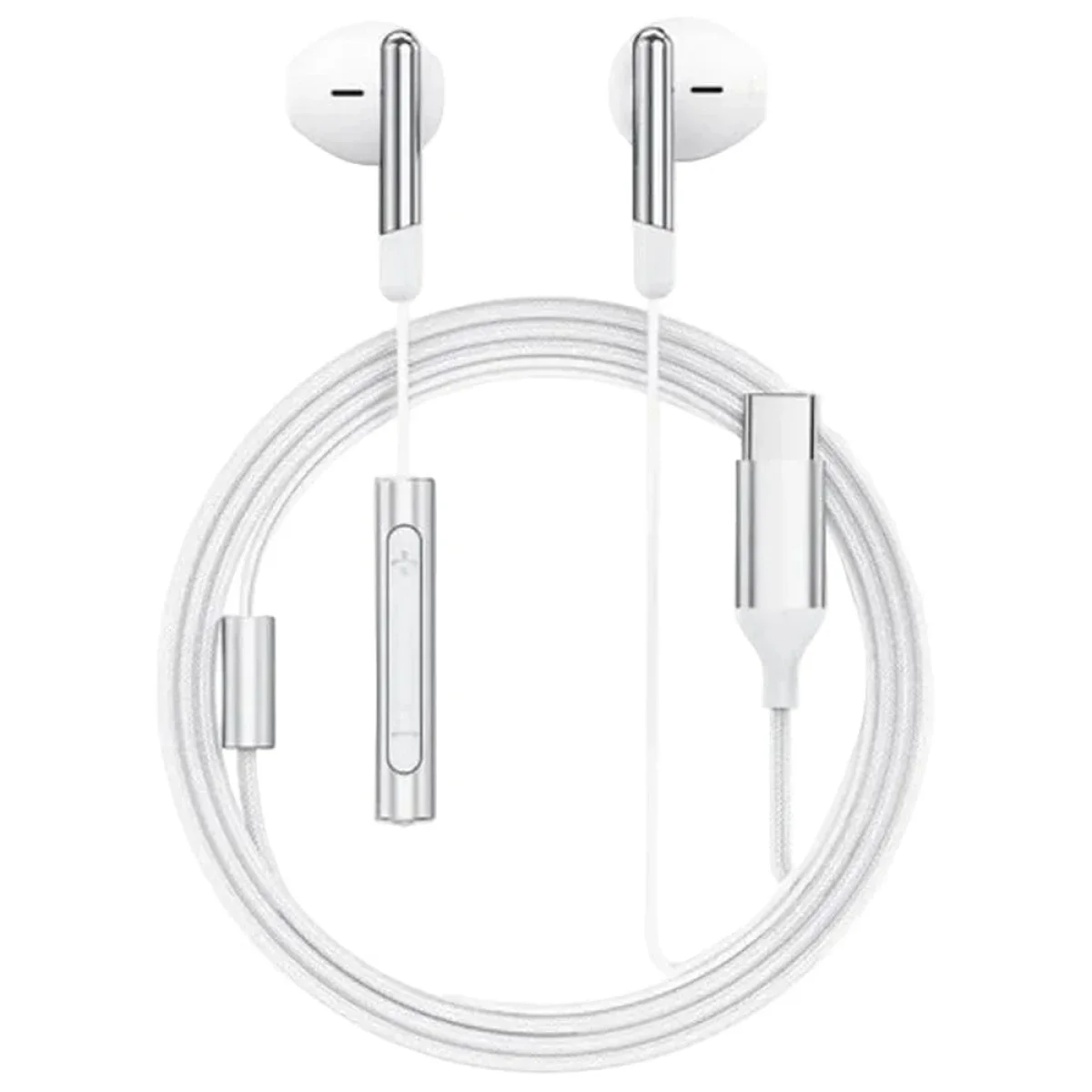 سماعات أذن ACEFAST L3 سلكية USB-C مع مايك - أبيض