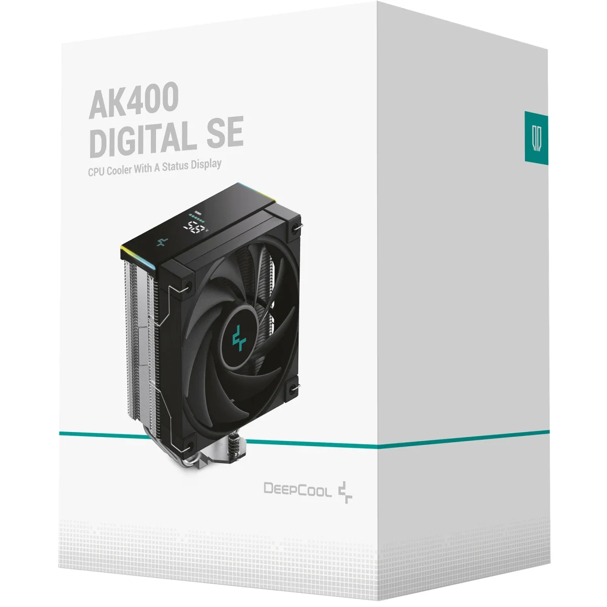 DeepCool AK400 Digital SE CPU Air Cooler with ARGB Digital Display, 4 Heatpipes, 1850 RPM, Black - Image 1