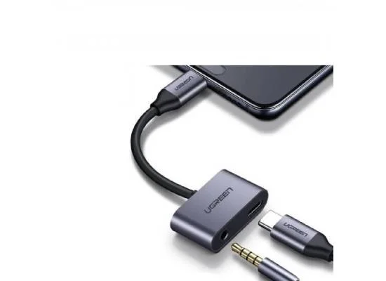 محول Ugreen CM193 2 في 1 USB-C إلى صوت 3.5 مم وشحن PD سريع - Image 2