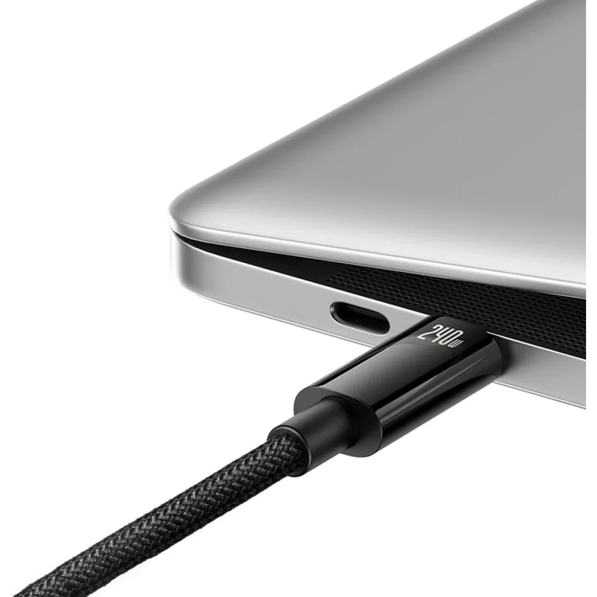 كابل Baseus Tungsten Gold USB-C إلى USB-C للشحن السريع ونقل البيانات 240W بطول 3 متر أسود - Thumbnail 8
