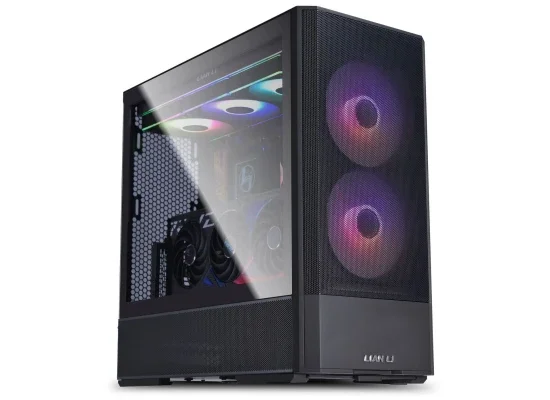 LIAN LI LANCOOL 207 Mid-Tower Case, 2x 140mm & 2x 120mm Fans, 360mm Radiator & 8-Fan Support, Steel & 4mm Tempered Glass, Black - Thumbnail 9