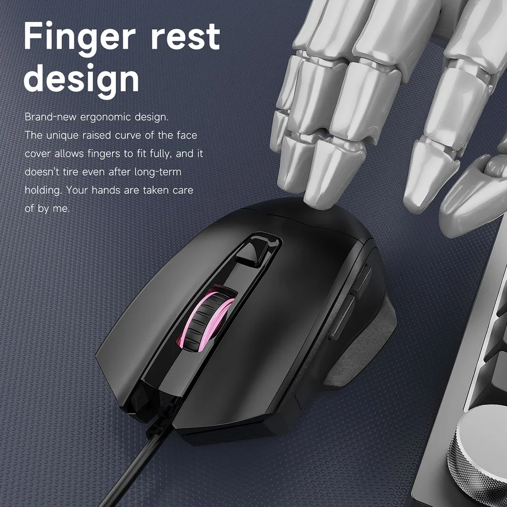 ماوس AJAZZ NJ05 بصري سلكي للمكتب، 3600 DPI، تشغيل مباشر وعجلة تمرير 3D - Image 5