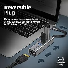 محول USB-C إلى HDMI من الألومنيوم Promate MediaHub-C3 مع 3 منافذ USB 3.0 ودقة 4K 30Hz - Image 9