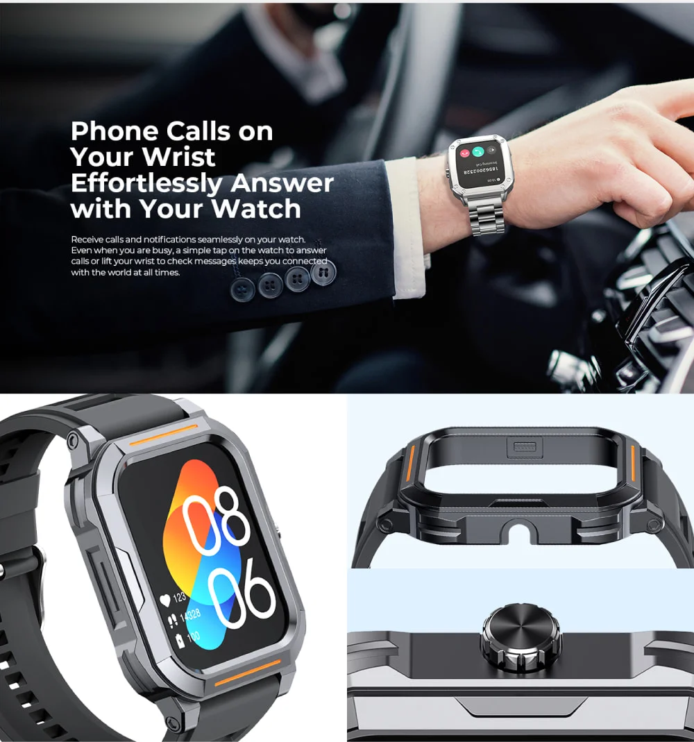 HAVIT M9040S Detachable Wireless Calling Smart Watch with 1.91-Inch Display - Thumbnail 11